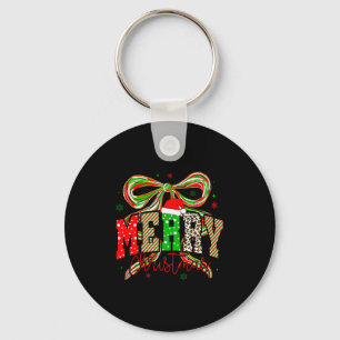 Coquette Bow Nk Christmas Tree Merry Xmas Girl Wom Keychain