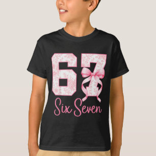 Coquette Bow Number 67 Funny Meme Nk Floral Women  T-Shirt