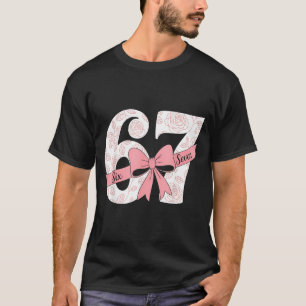 Coquette Bow Number 67 Meme Nk Floral T-Shirt