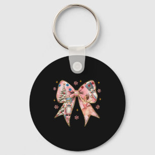 Coquette Bow Nutcracker Christmas Xmas Family Paja Keychain