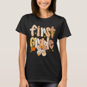 Coquette Bow Pencil Fall First Grade Teacher Schoo T-Shirt