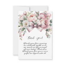 Coquette Bow & Peony Watercolor Baby Shower
