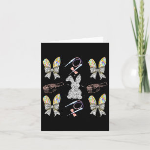 Coquette Bow Phlebotomy Easter Bunny Phlebotomist Card