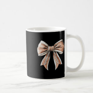 Coquette Bow Pumpkin American Footll Thanksgiving Coffee Mug
