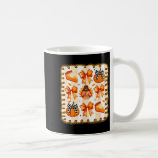 Coquette Bow Pumpkin Season Thanksgiving Autumn Fa Coffee Mug
