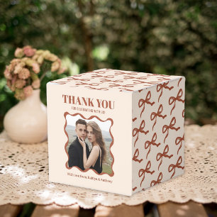 Coquette Bow Retro Wedding Favor Box