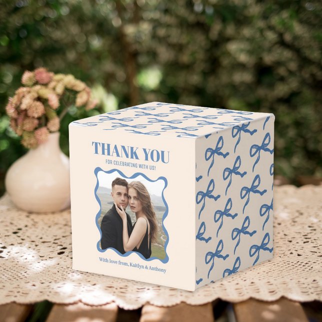 Coquette Bow Retro Wedding Favor Box (Creator Uploaded)