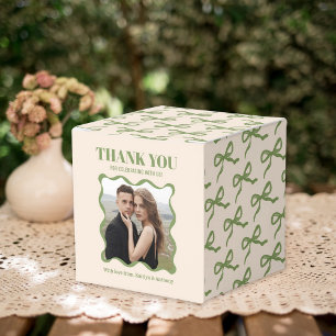 Coquette Bow Retro Wedding Favor Box