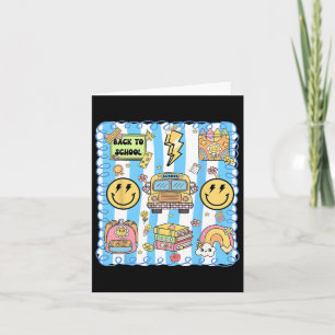 Coquette Bow School Bus Funny Back To School Teach Card