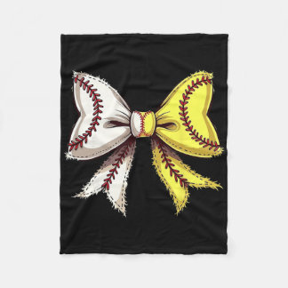 Coquette Bow Sell Softll Game Day Heart Love Mom L Fleece Blanket