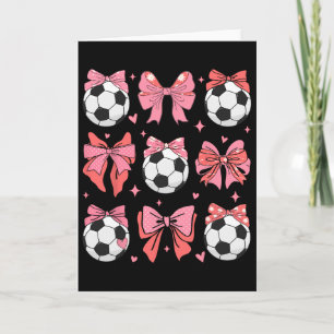 Coquette Bow Soccer Mom Family Sports Player Mothe Card