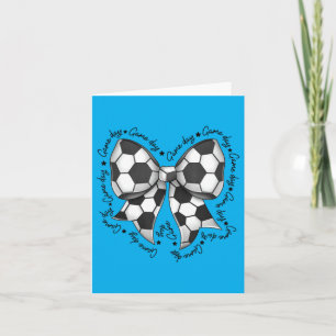 Coquette Bow Soccer Mom Game Day Team Sports Card
