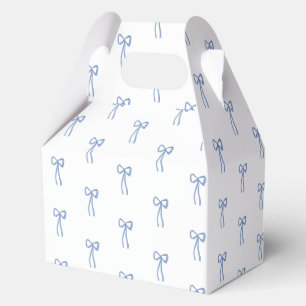 Coquette Bow Something Blue Bridal Shower Favour Favor Box