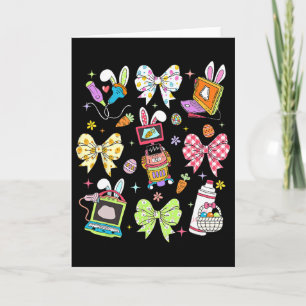 Coquette Bow Sonographer Easter Ultrasound Tech Rd Card