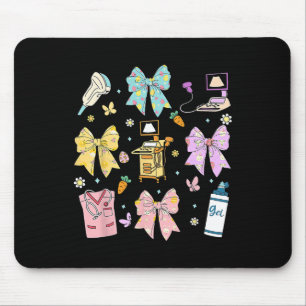 Coquette Bow Sonographer Easter Ultrasound Tech So Mouse Pad