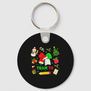 Coquette Bow Team Tk Christmas Transitional Kinder Keychain