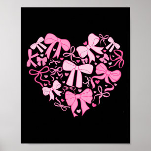 Coquette Bow Valentine Heart, Valentine's Day, Val Poster