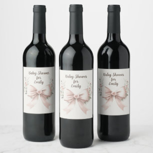 Coquette Bow Wine Label