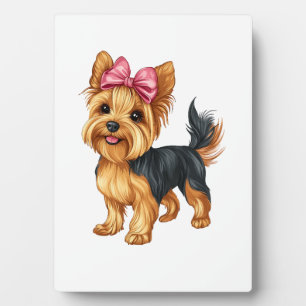 Coquette Bow Yorkshire Terrier Dog Yorkie Mom Girl Plaque
