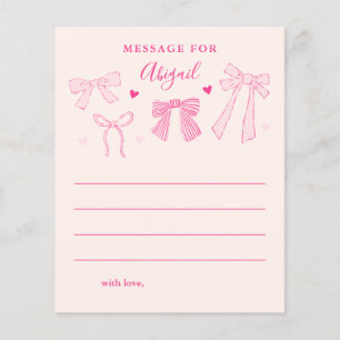 Coquette Bows Girl Birthday Time Capsule Message