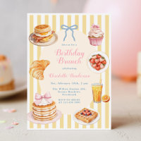 Coquette Brunch Birthday Invitation
