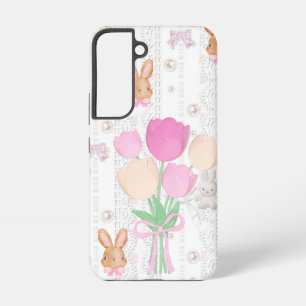 Coquette Bunny Phone Case – White & Floral
