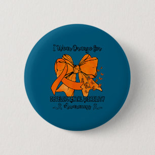 Coquette butterfly developmental disability wear 2 inch round button