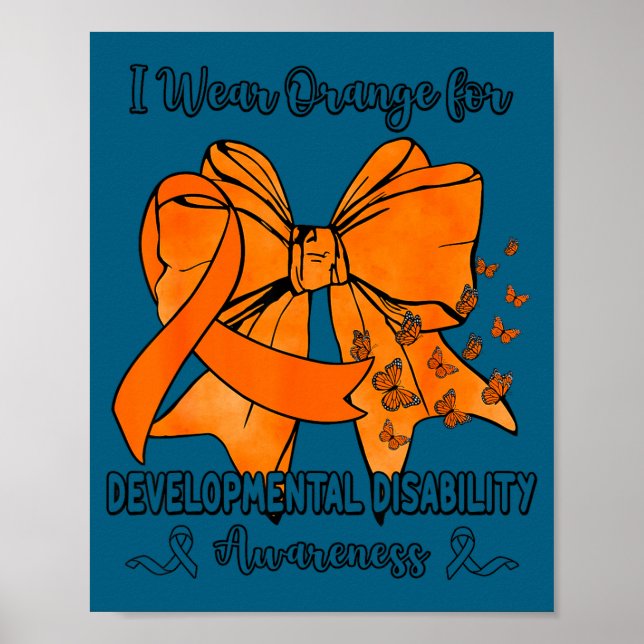 Coquette butterfly developmental disability wear poster (Front)