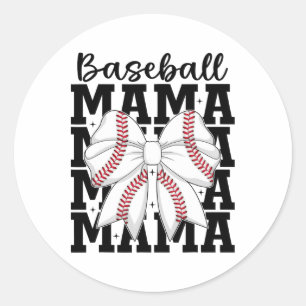 Coquette Bysebyll Bow Bysebyll Mom Mothers Day Bys Classic Round Sticker