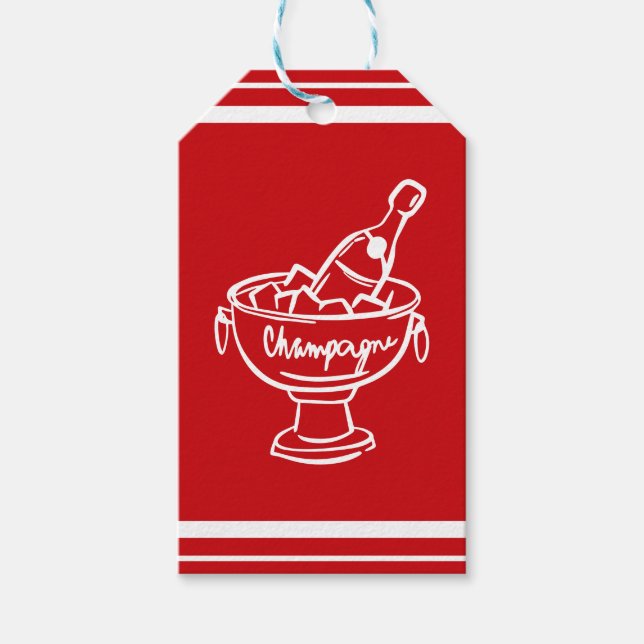 Coquette Champagne Gift Tags (Front)