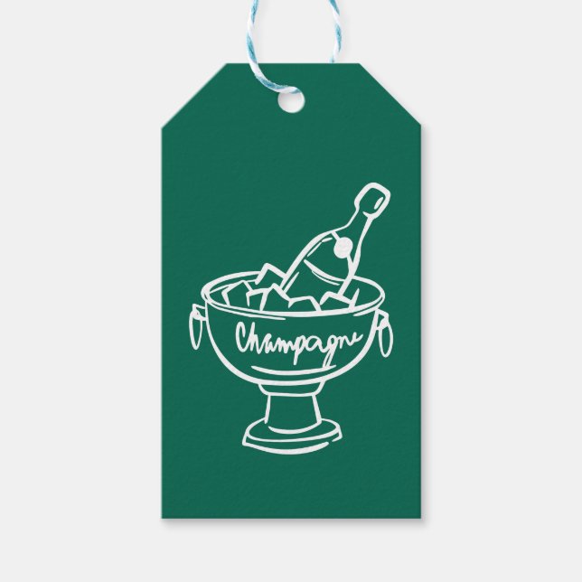 Coquette Champagne Gift Tags (Front)