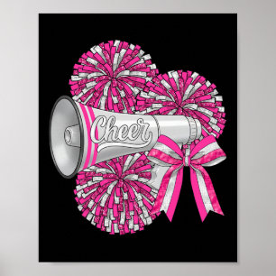 Coquette Cheer Bow Pink Cheerleader Sport Cheerlea Poster