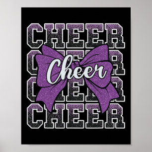 Coquette Cheer Bow Sport Cheerleader Cheerleading Poster
