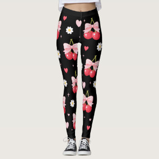 Coquette Cherries Leggings
