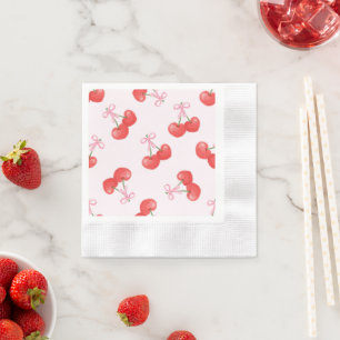 Coquette Cherries Pattern Napkin