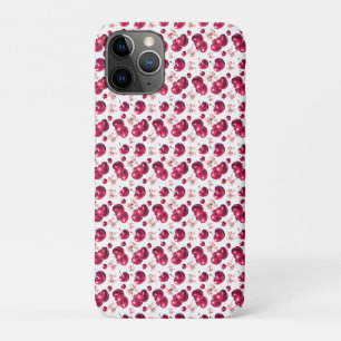 Coquette Cherry Pattern Pink Bow Aesthetic iPhone 11 Pro Case