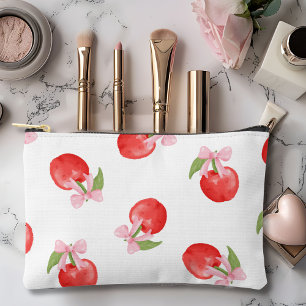 Coquette Cherry Pink Bow Accessory Pouch