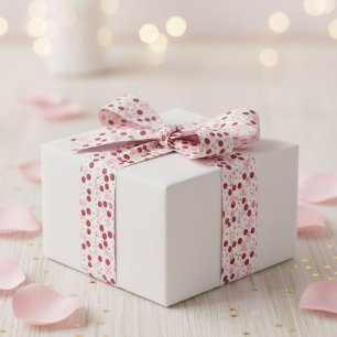 Coquette Cherry Pink Bow Satin Ribbon Cute 