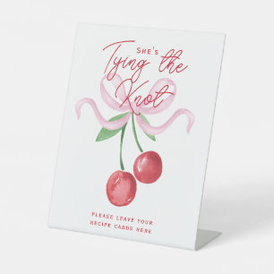 Coquette Cherry   She's Tying the Knot Pedestal Sign