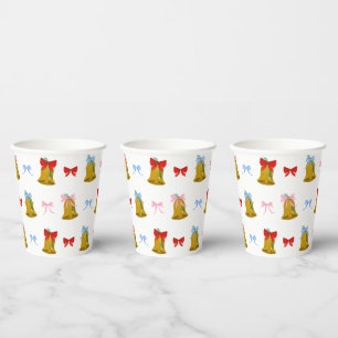 Coquette Christmas Bells and Bows Classic  Paper Cups
