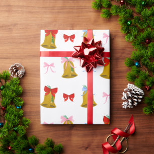 Coquette Christmas Bells and Bows Classic  Wrapping Paper