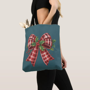 Coquette Christmas Bow Squad Gift Cute Winter  Tote Bag