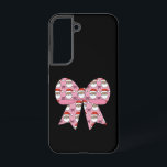 Coquette Christmas Pink Bow Santa Vintage Retro  Samsung Galaxy Case<br><div class="desc">Coquette Christmas Pink Bow Santa Vintage Retro Xmas</div>
