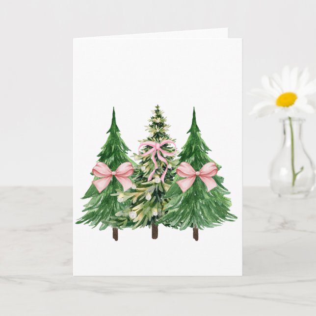 Coquette Christmas Tree, Breast Cancer AwarenessCo Card (Small Plant)