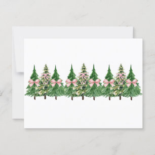 Coquette Christmas Tree, Breast Cancer AwarenessCo Postcard