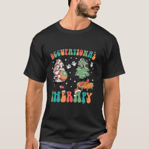 Coquette Christmas Tree Cake Occupational Therapy T-Shirt