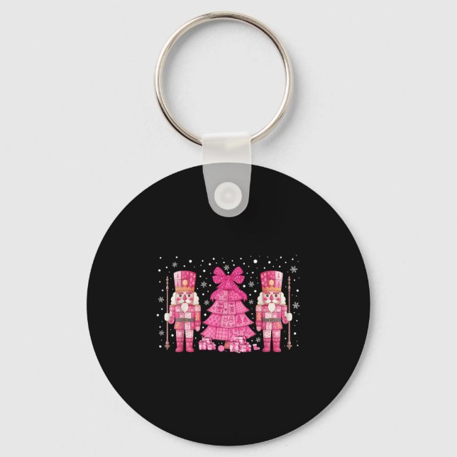 Coquette Christmas Tree Nk Nutcrackers Women Kids  Keychain (Front)