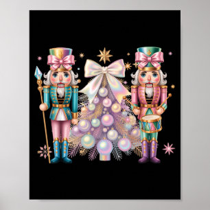 Coquette Christmas Tree Nutcrackers Ballet Xmas Wo Poster