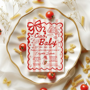Coquette Ciao Baby Italian Theme Invitation