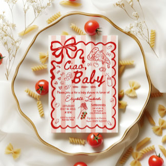Coquette Ciao Baby Italian Theme Invitation